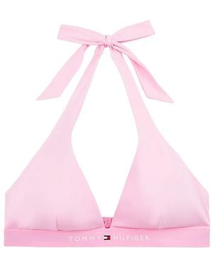 Tommy Hilfiger Th Original Halterneck Bikini Top - Pink