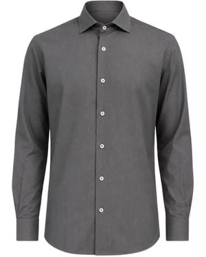 Franzese Collection Rolls Royce Long-Sleeve Cotton Shirt - Grey
