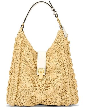 Ermanno Scervino Natural Raffia Shoulder Bag - Metallic