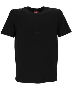 DIESEL Logo-Embroidered T-Shirt - Black