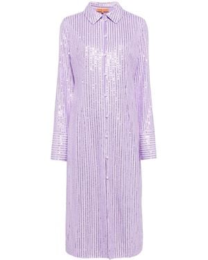 Stine Goya Sonja Sequin-Embellished Shirtdress - Purple