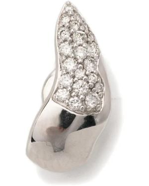 Rainbow K Shark Diamond Stud Earrings - White