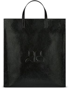 Courreges Naplack ハンドバッグ - ブラック