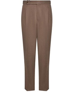 Franzese Collection Stefano De Martino Pleated Trousers - Brown