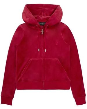 Juicy Couture Robertson Velour Hoodie - Red