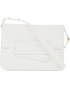 Il Bisonte Hammered-Leather Shoulder Bag - White