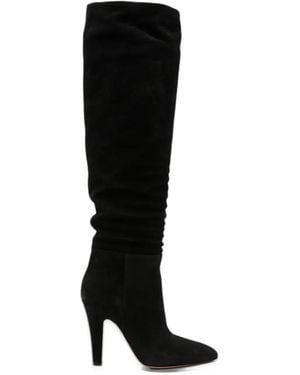 Paris Texas Elsa Point-Toe Knee-High Boots - Black