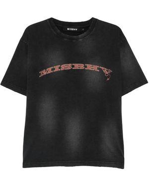 MISBHV Faded Logo-Print T-Shirt - Black
