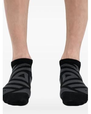 On Shoes Geometric-Panel Low Socks - Black