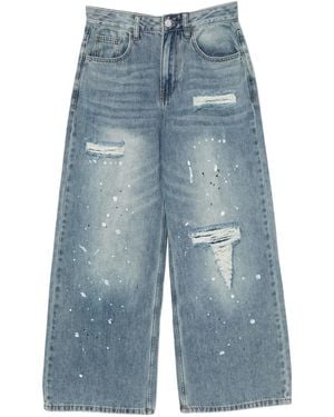 B+ AB Gerafelde Jeans - Blauw