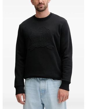 GANT Appliqué Crew-Neck Sweatshirt - Black