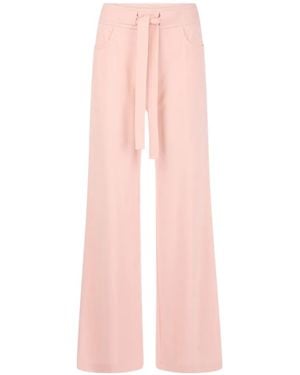Marc Cain Belted Wide-Leg Trousers - Pink