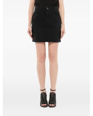 Givenchy A-Line Denim Mini Skirt - Black