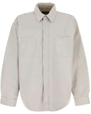 Balenciaga ダメージポケット シャツ - ホワイト