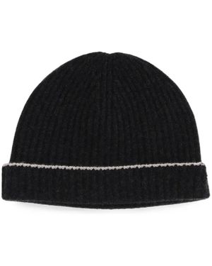 arch4 Gerippte Beanie - Schwarz