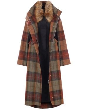 Petra Fargerstrom Faux-Fur Collar Coat - Brown