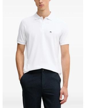 Lindbergh Embroidered-Logo Polo Shirt - White