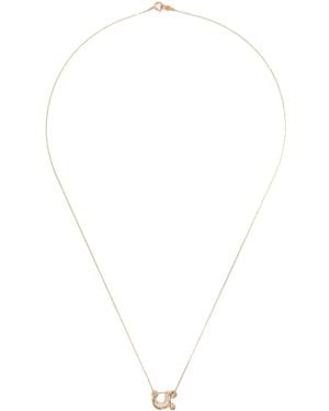 Charlotte Chesnais 18K Letter U Diamond Necklace - White