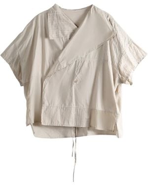 Y's Yohji Yamamoto Striped Panelled Shirt - White