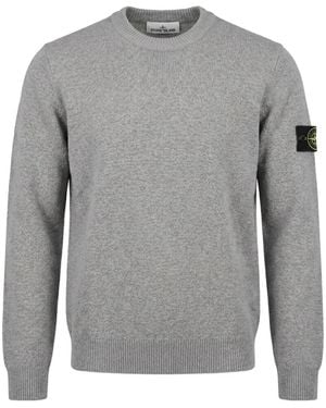 Stone Island Pullover Mit Logo-Patch - Grau