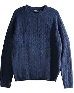 Polo Ralph Lauren Cable-knit Elbow Patch Sweater - ブルー