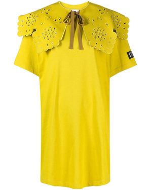 Patou デタッチャブルカラー Tシャツワンピース - イエロー