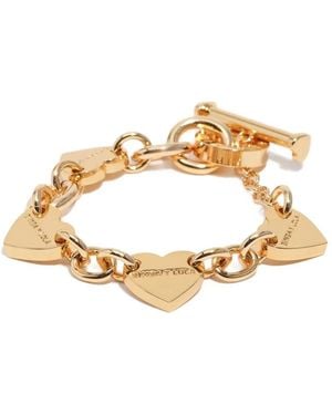 Bimba Y Lola Heart-Charm Chain Bracelet - Metallic