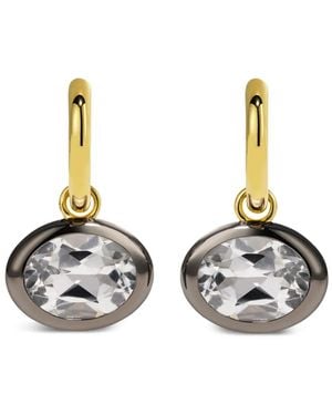 BY PARIAH Aros Orbit En Oro Amarillo De 14 Ct Con Topacio - Metálico