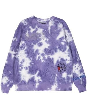 Kidsuper Tie-Dye Embroidered Sweatshirt - Purple