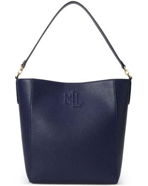 Ralph Lauren Bolso Satchel Con Logo - Azul