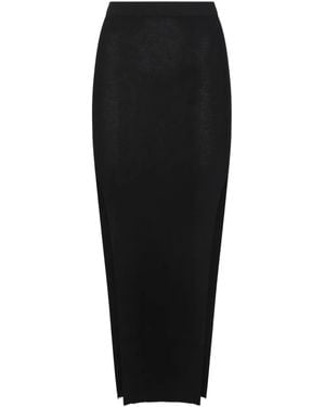 Rick Owens Side-Slits Skirt - Black