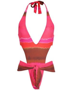 Amir Slama X Jade Picon Tie-Dye Swimsuit - Red