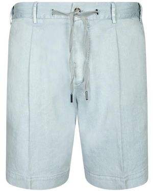 Dell'Oglio Pleated Drawstring Shorts - Blue