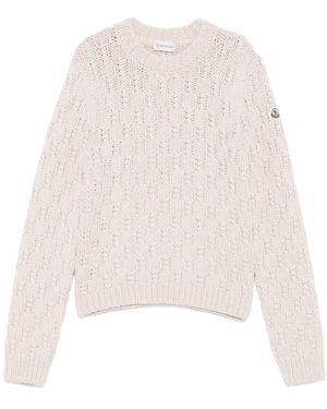 Moncler Pull En Laine - Blanc