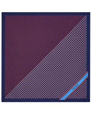 Ferragamo Brio Silk Pocket Square Accessories - Purple