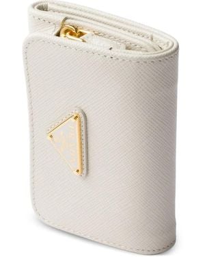 Prada Small Saffiano Leather Wallet - White