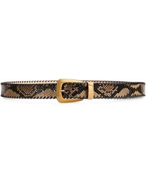 KHAITE Benny Belt With Whipstitch - White