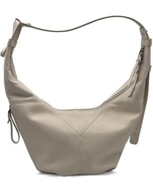 Bonastre S Bow Panelled Leather Shoulder Bag - Grey