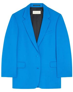 Dries Van Noten Single-Breasted Blazer - Blue