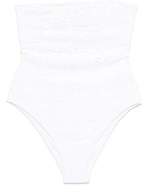 Mc2 Saint Barth Broderie-Anglaise One-Piece - White