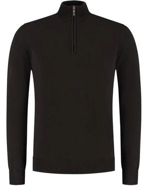Doriani Maglione Con Mezza Zip - Nero