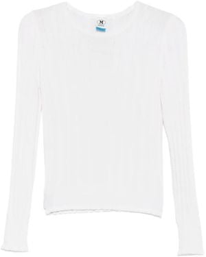Missoni Geribbelde Gewelfde Trui - Wit