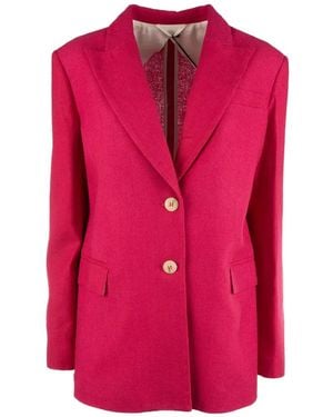 VI TO VI Single-Breasted Blazer - Pink