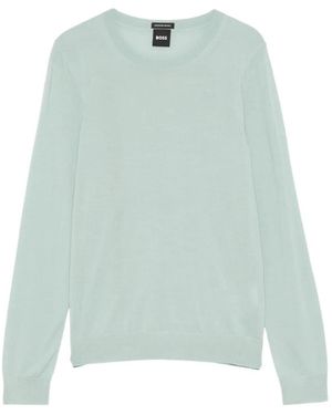 BOSS Ferpina Crew-Neck Top - Blue