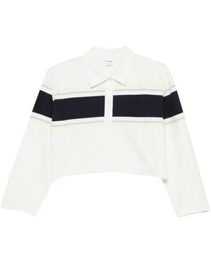 RE/DONE Stripe-Detail Polo Top - Natural