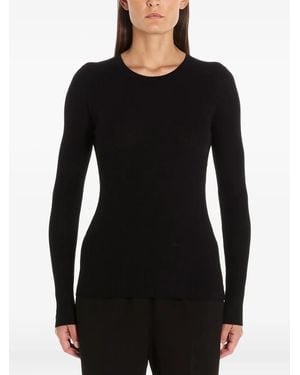 Theory Ribbed Merino Long-sleeve T-shirt - ブラック