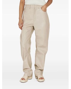 Entire studios Faux-Leather Trousers - Natural