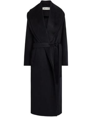 Rohe Abrigo Con Cinturón - Negro