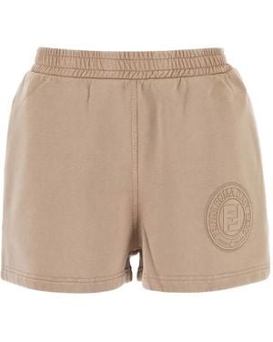 Fendi Cotton Shorts - Brown