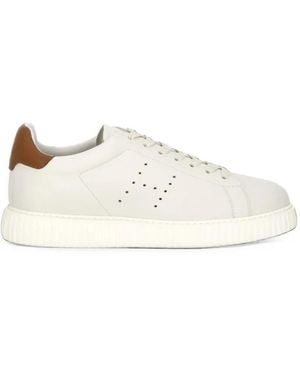 Hogan H-Stripes Perforated Sneakers - White